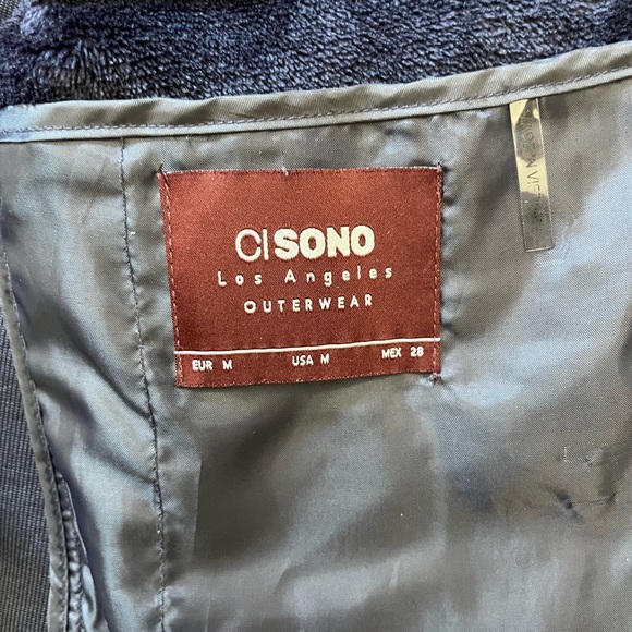 Ci Sono Faux Fur Lined Navy Puffer Jacket Women’s Size M Winter Wardrobe - Picture 11 of 13